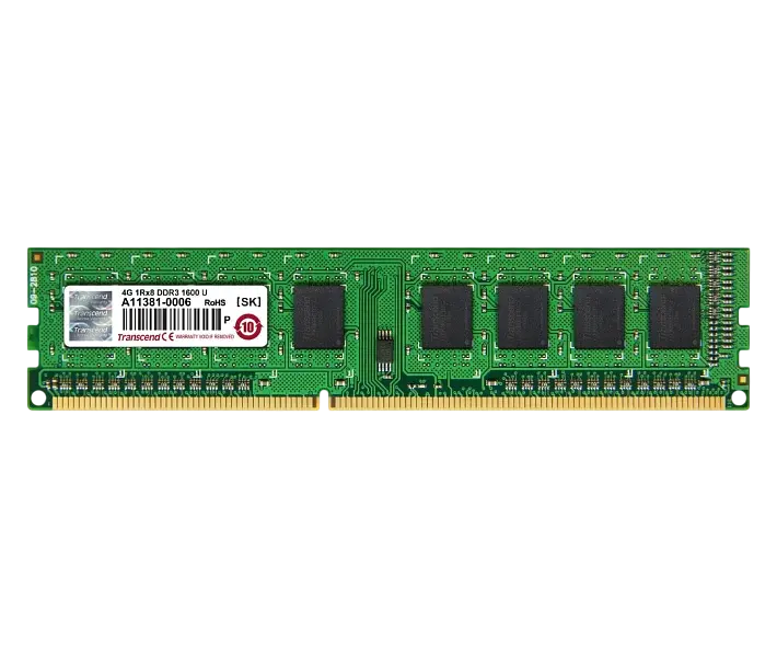 Оперативна пам'ять Transcend 4GB DDR3 1600MHz (JM1600KLH-4G) Б/В - фото 1