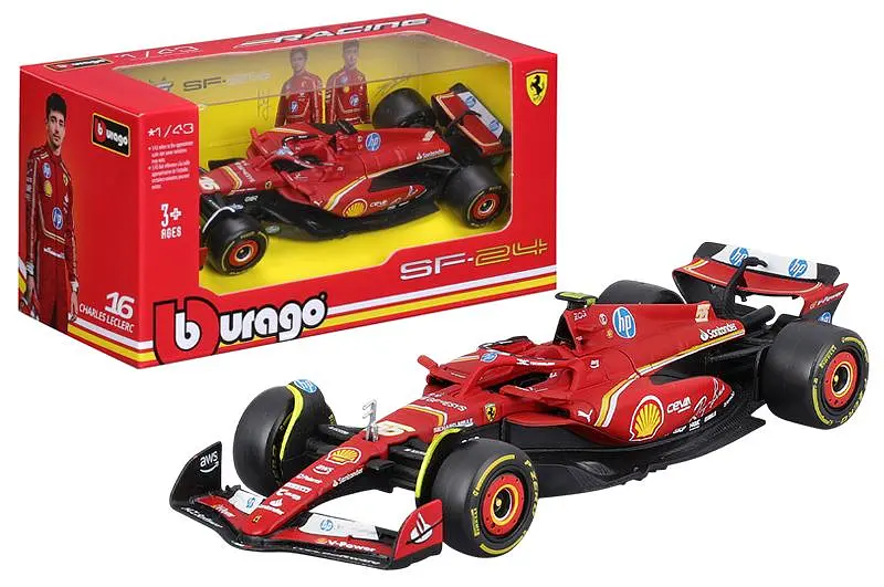 Іграшкова машинка гоночний болід Ferrari SF-24 1:43 Bburago 18-36844