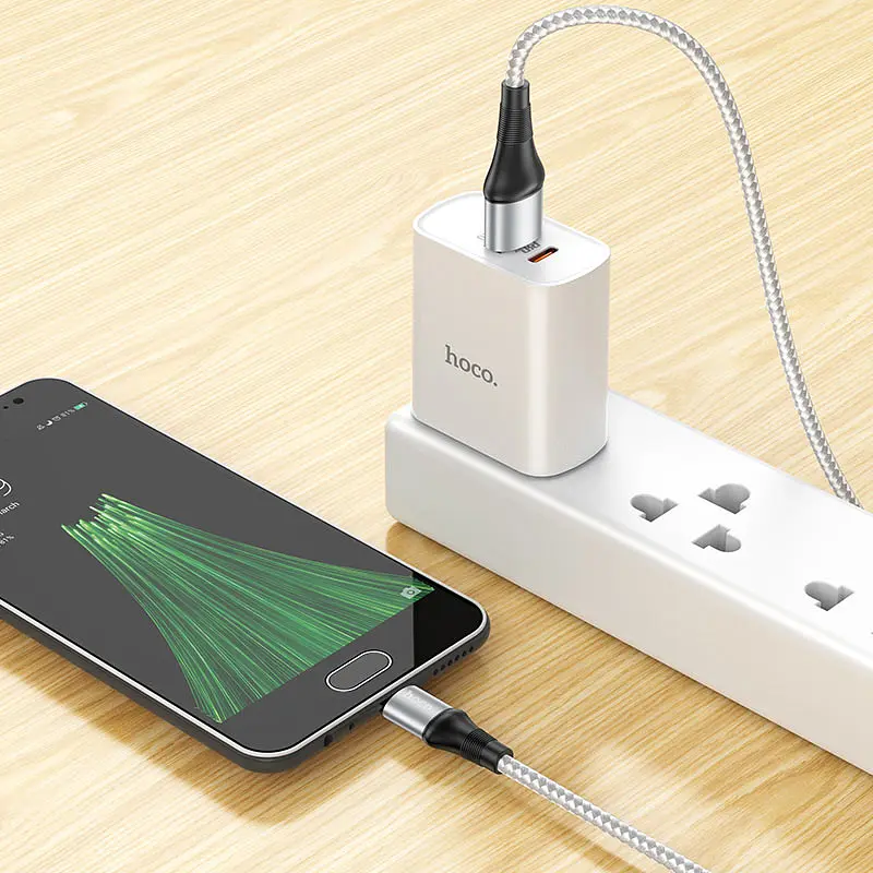 Кабель Hoco X50 Excellent charging data cable for Micro Gray - фото 2