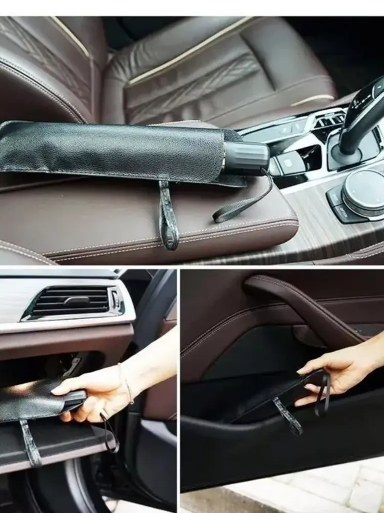 Компактна сонцезахисна парасолька на лобове скло для автомобіля, зручний захист від сонця,чорний (3713918335) - фото 7