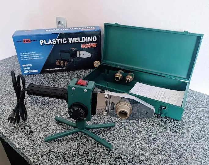 Паяльник для пластиковых труб Bergerr B06 800W кейс с насадками 20-32 мм 30412 - фото 2