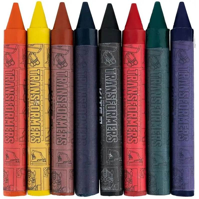 Крейда воскова Kite Jumbo Transformers 8 шт. (TF24-076) - фото 3