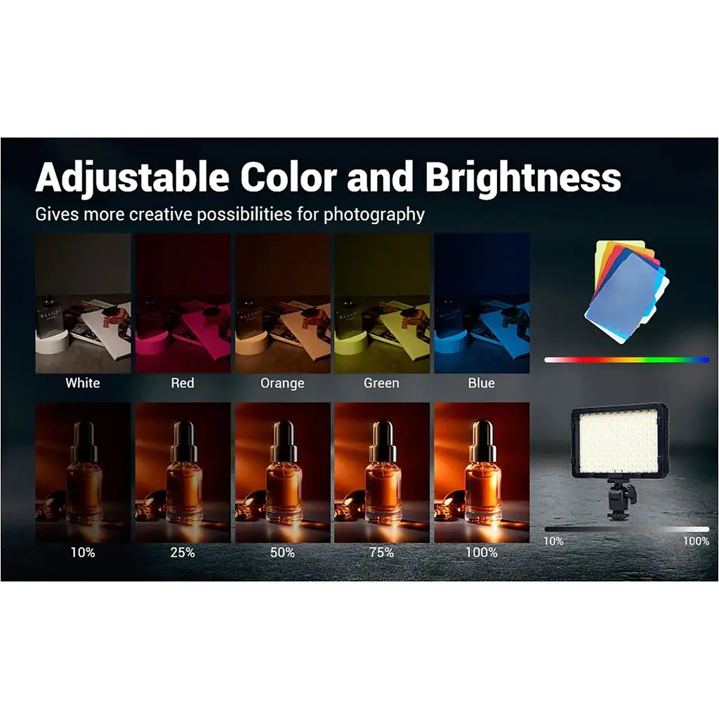 Накамерный свет Tolifo PT-F260B LED260 color 3200-5600K B0CLRKN9KH [110714] - фото 4