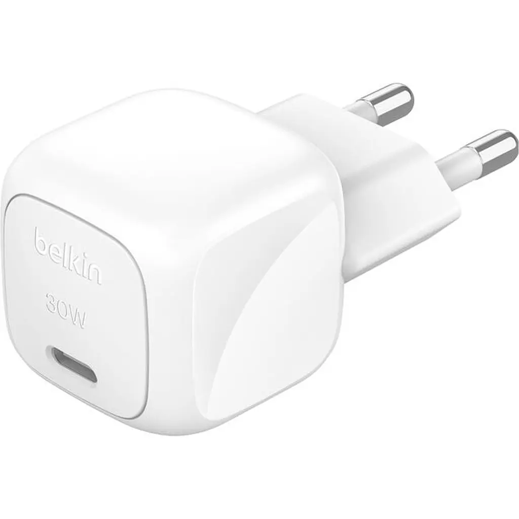 Сетевое зарядное устройство Belkin Boost Up Charge Compact 30W + Cable USB-C to USB-C White (WCA008KQ1MWH-B6) [158909] - фото 3