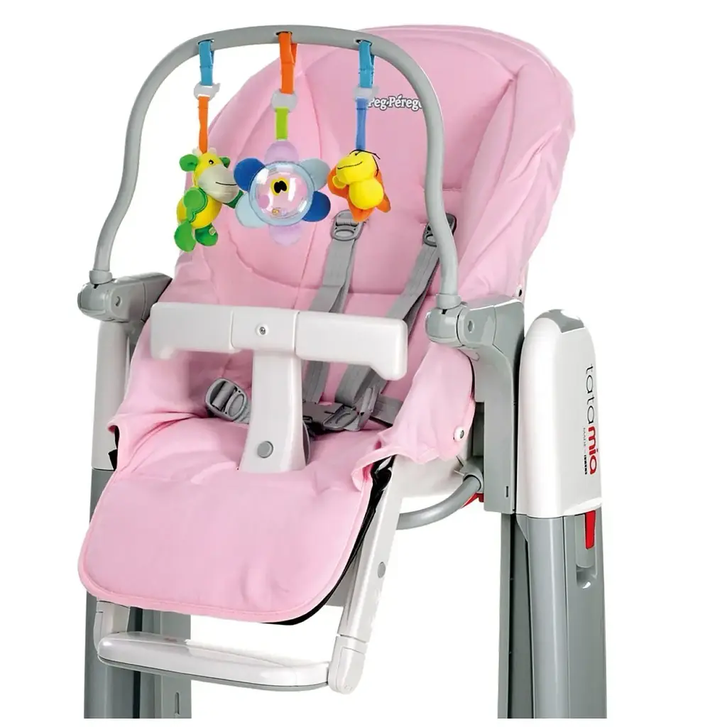Набір для дитячого стільця Peg-Perego Tatamia чохол та іграшкова панель рожевий - фото 1