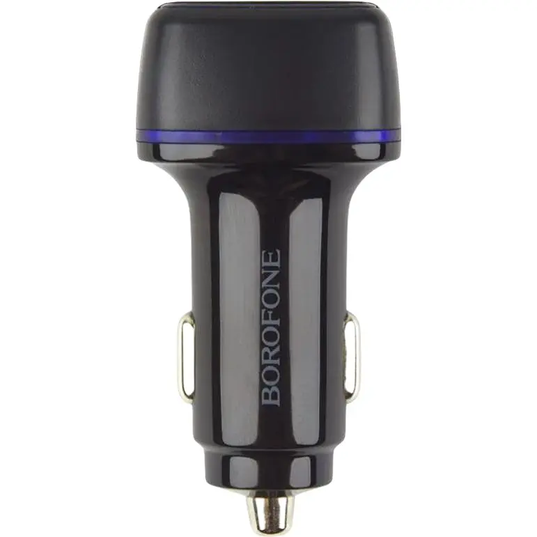Автомобільний зарядний пристрій Borofone BZ14A PD20W + QC3.0 Type C to Type C 3A Чорний - фото 3