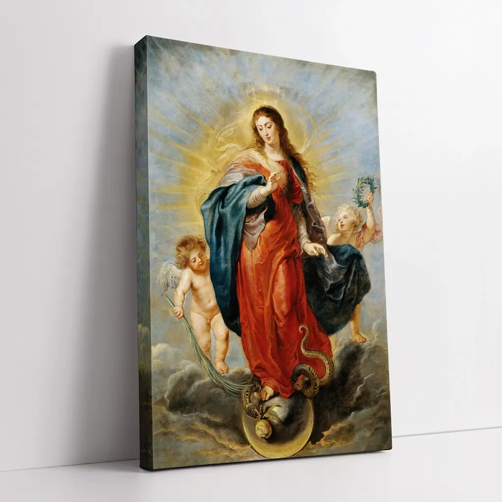 Інтер'єрна картина Діва Непорочного Зачаття, Рубенс, Rubens, Virgin of Immaculate Conception, релігійний декор, 60×40 см (id6990) - фото 2