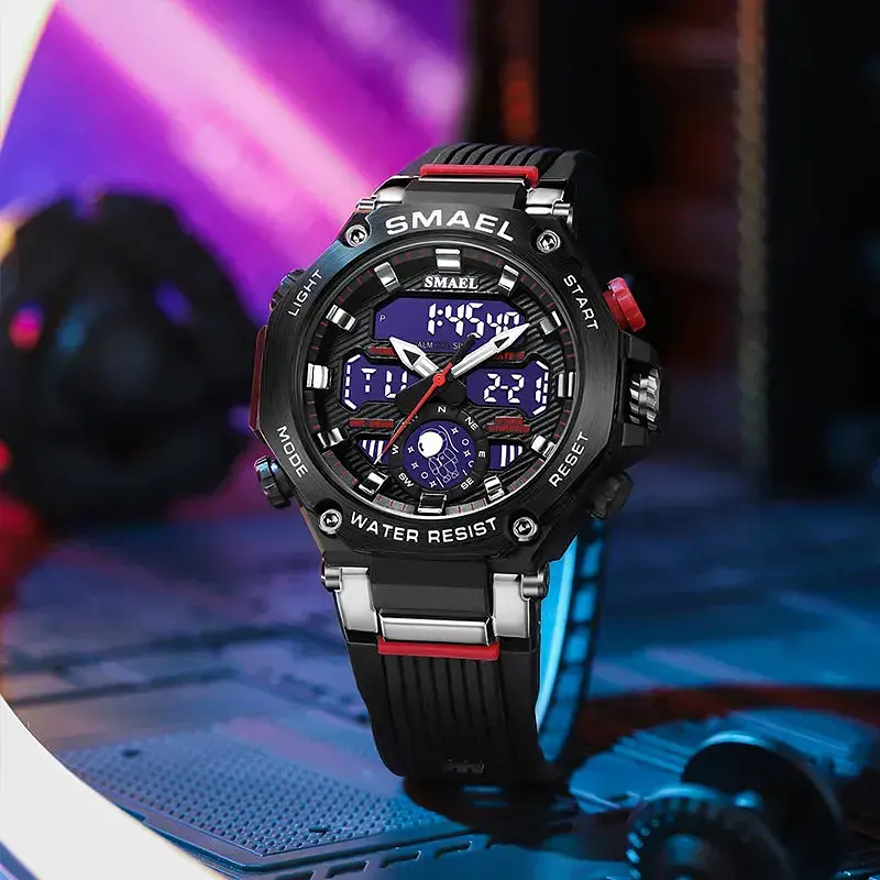 Годинник наручний Smael 8058 Black Blue (16679) - фото 2
