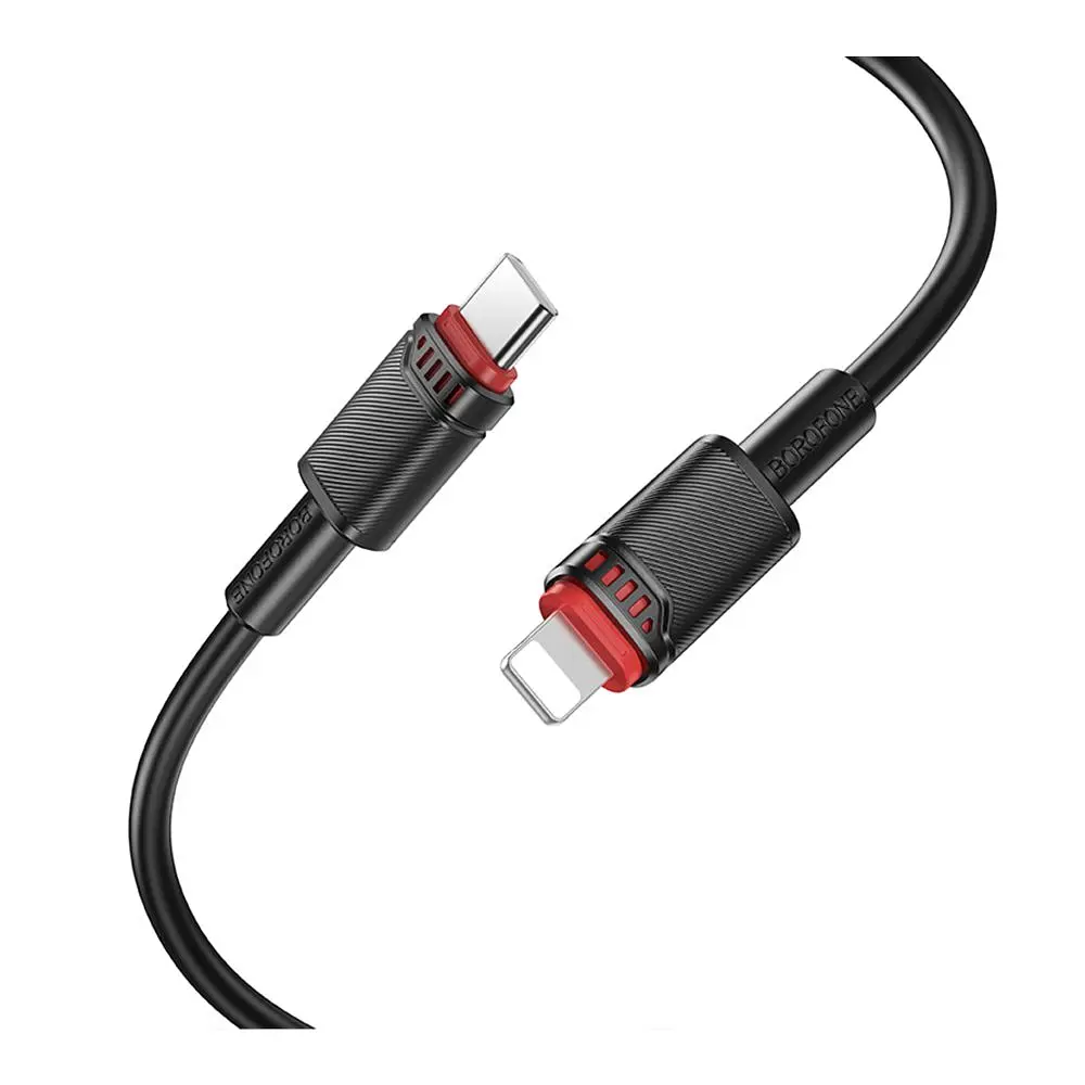Кабель синхронізації Borofone BX110 Premium PD27W Type-C to Lightning 1м Black (37237_3611050) - фото 4