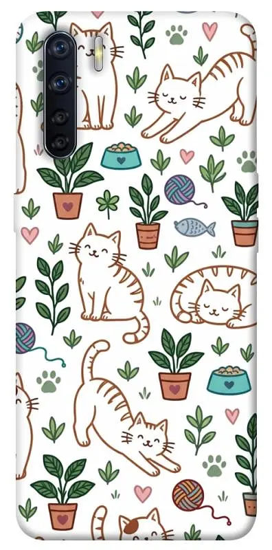 TPU чохол Demsky Cats pattern для Oppo A91