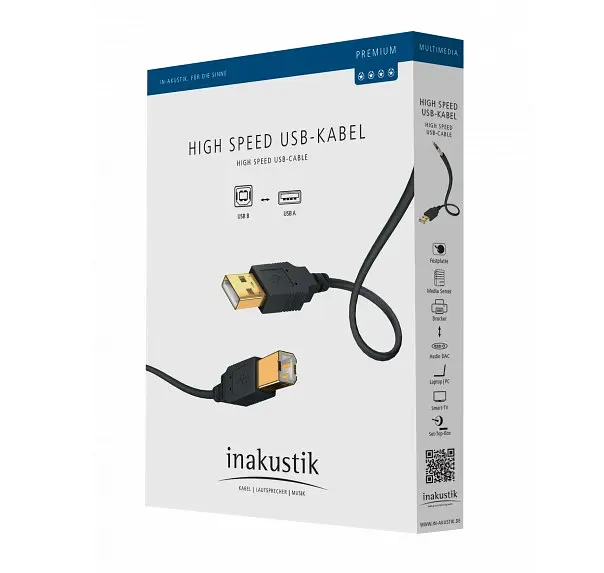 Кабель USB A - USB B Inakustik Premium 2,0m - фото 2