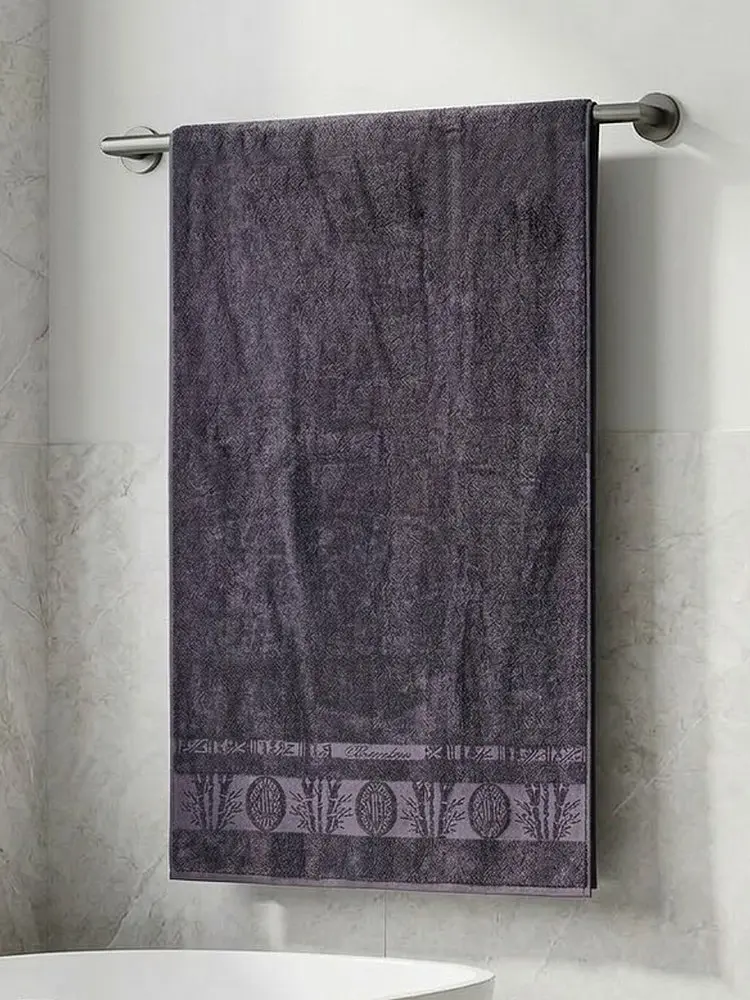 Турецький бамбуковий махровий рушник Zeron 70х140 Bamboo Anthracite