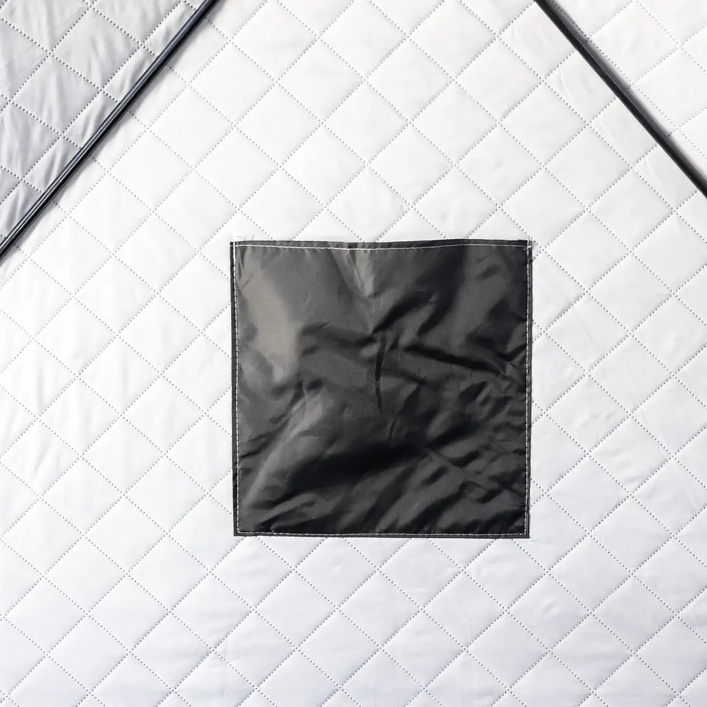 Палатка зимняя утепленная "Куб" (3-местная 210х210х210), Зимняя палатка для рыбака туризма кемпинга и путешествий черный Lugi LU-BD18B - фото 6