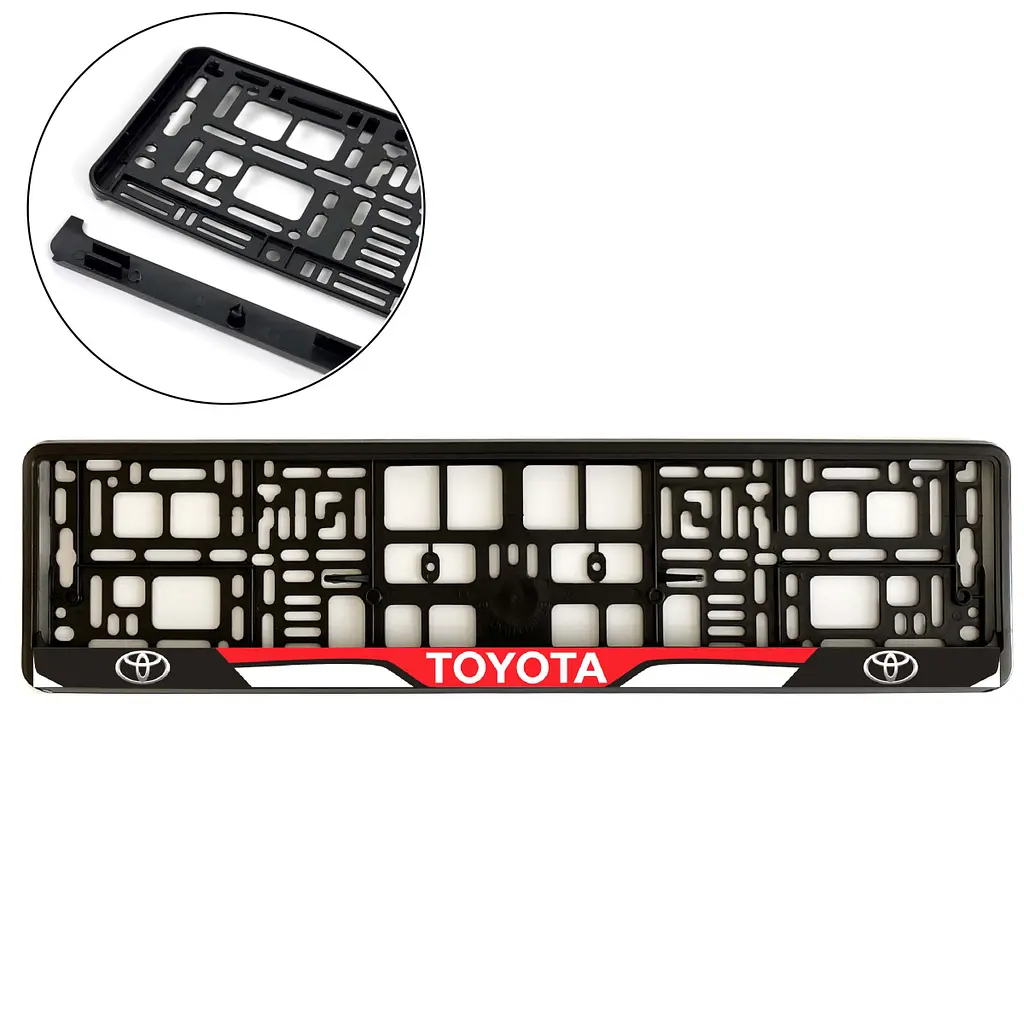 Рамка номера для Toyota Тип 4 Морозостійка Кольоровий Логотип (Avtovin)