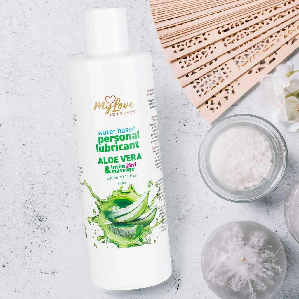 Лубрикант MyLove Aroma Series IntimMassage 2in1 Aloe Vera, 300 мл - фото 4