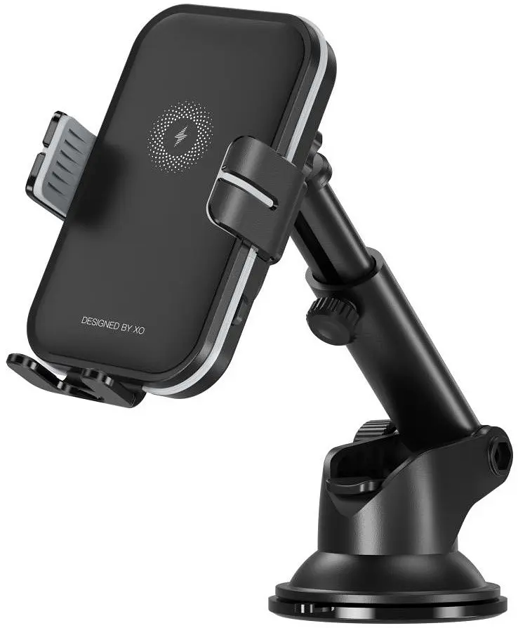 Автотримач XO WX027 Car holder 15W Wireless Charger Чорний - фото 2