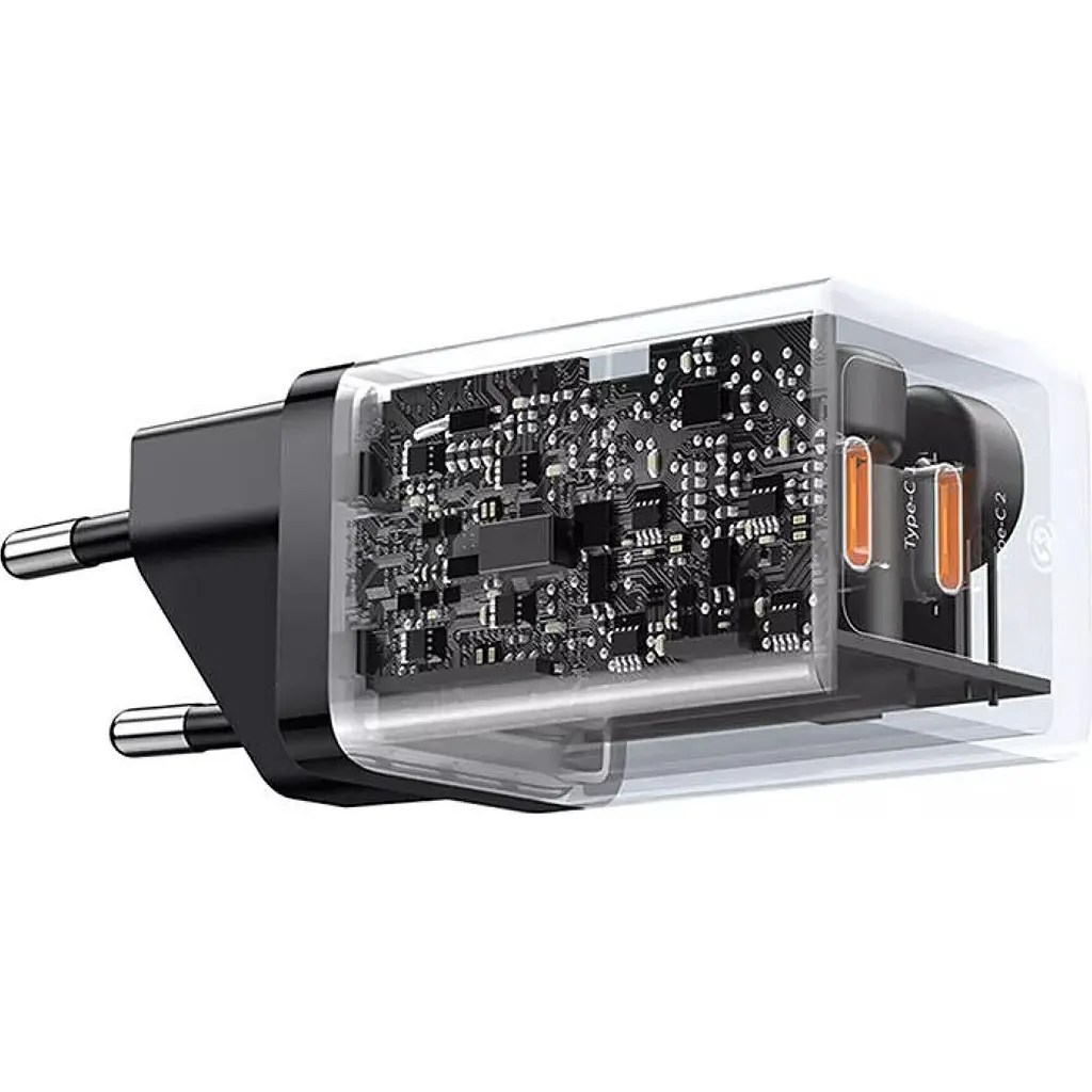 Мережевий зарядний пристрій Baseus GaN5 Pro 40W 2xUSB-C Black (CCGP180101) [113782] - фото 5