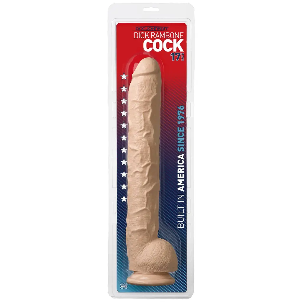 Фалоімітатор Doc Johnson Dick Rambone, 34х6.5 см (тілесний) - фото 5