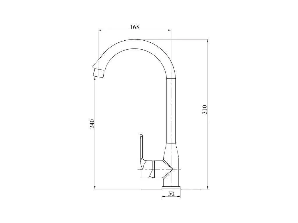 Змішувач Brinex на мийку білий 35W 007 (k40) BRIN35W007 - фото 2