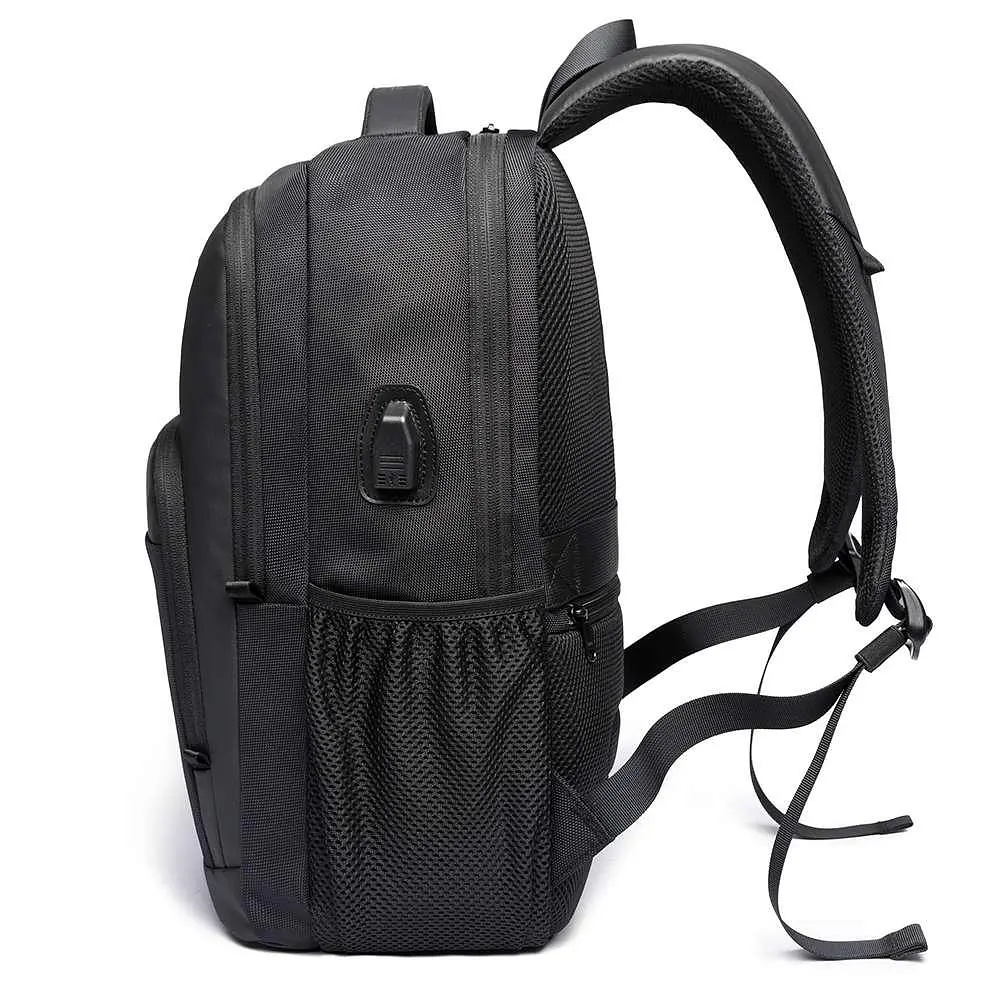 Рюкзак міський Bange BG-1921 22л ранець з відсіком для ноутбука до 15.6'' USB-роз'єм Black (19376) - фото 4