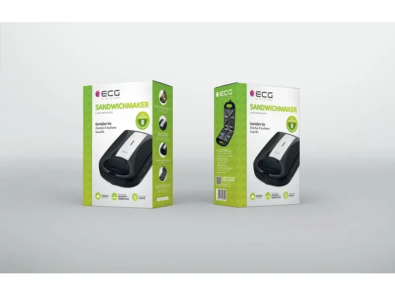 Бутербродниця ECG S 4232 Family Black - фото 6
