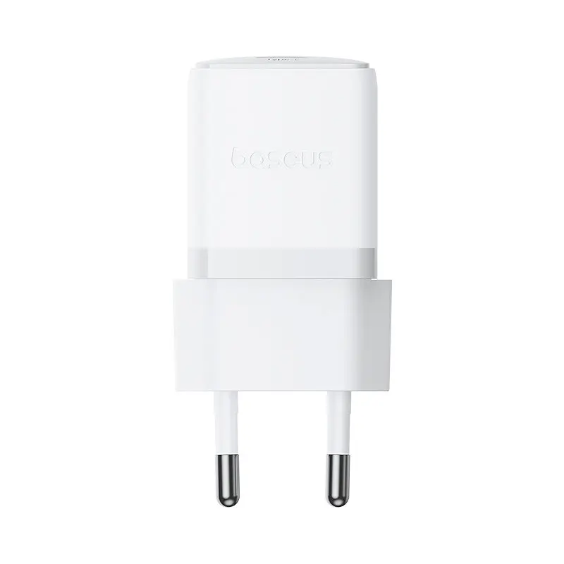 Мережевий зарядний пристрій з кабелем Baseus Palm Fast Charger 1C 30W EU Moon білий(With:Baseus Mini білий Cable C to C - фото 3