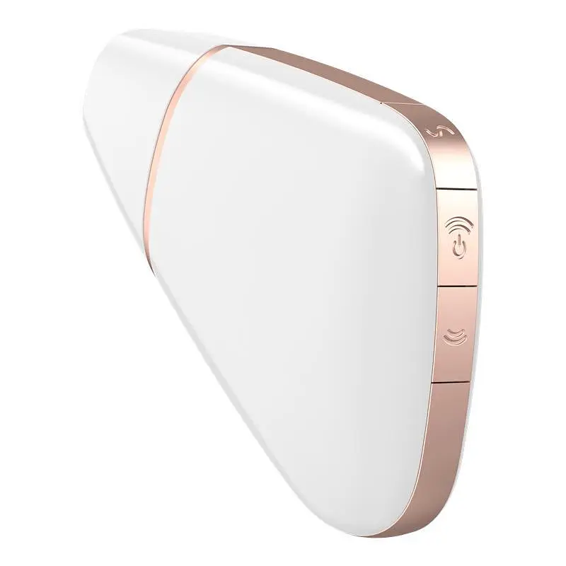 Вакуумный стимулятор клитора с вибрацией Satisfyer Love Triangle белый - фото 3