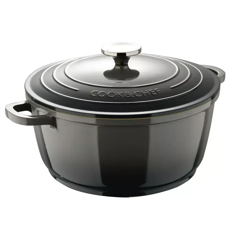 Каструля з кришкою Bergner Excalibur, сіра, 28 см, 6,5 л (BG-36102-GY)