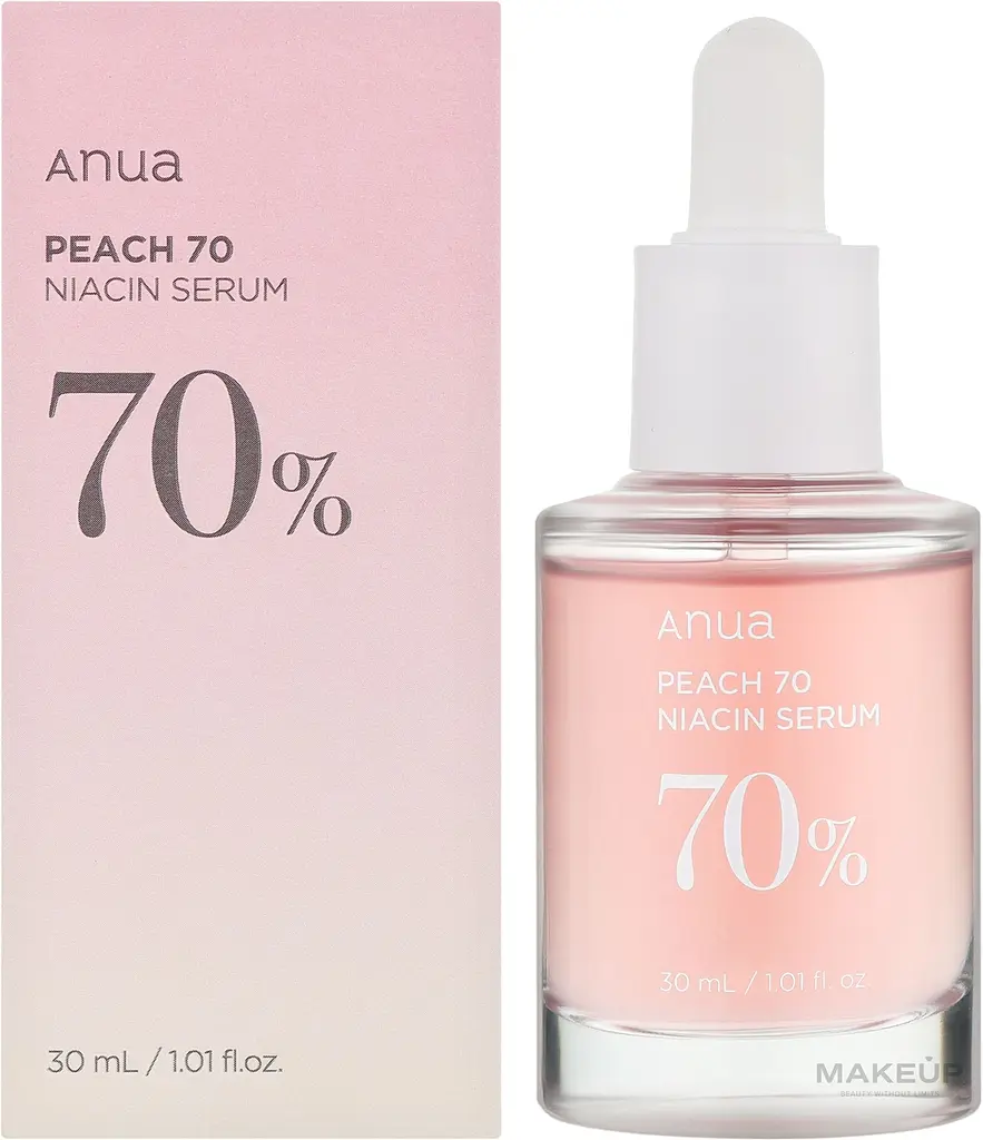 Освітлювальна сироватка з персиковою водою 30 мл Anua Peach 70% Niacinamide Serum - фото 2