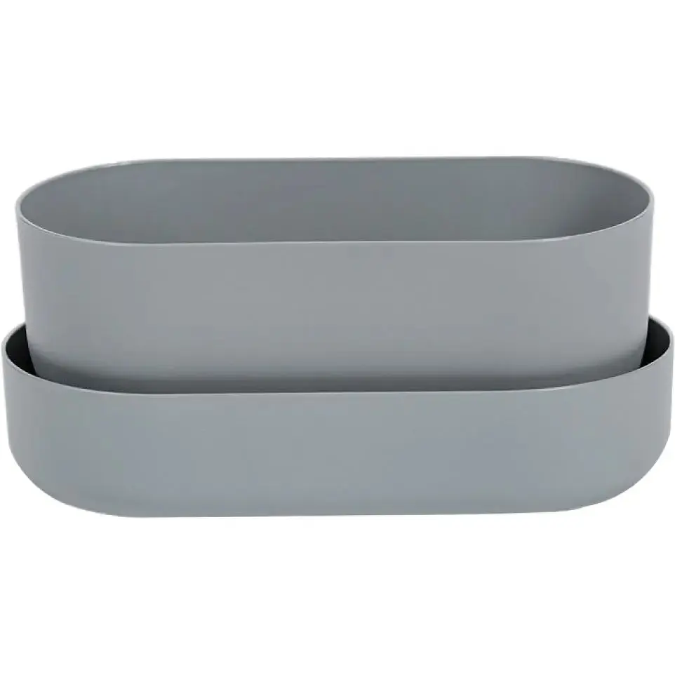 Вазон із піддоном Plastia Tolita, 3,2 л, сірий (1909783020R)