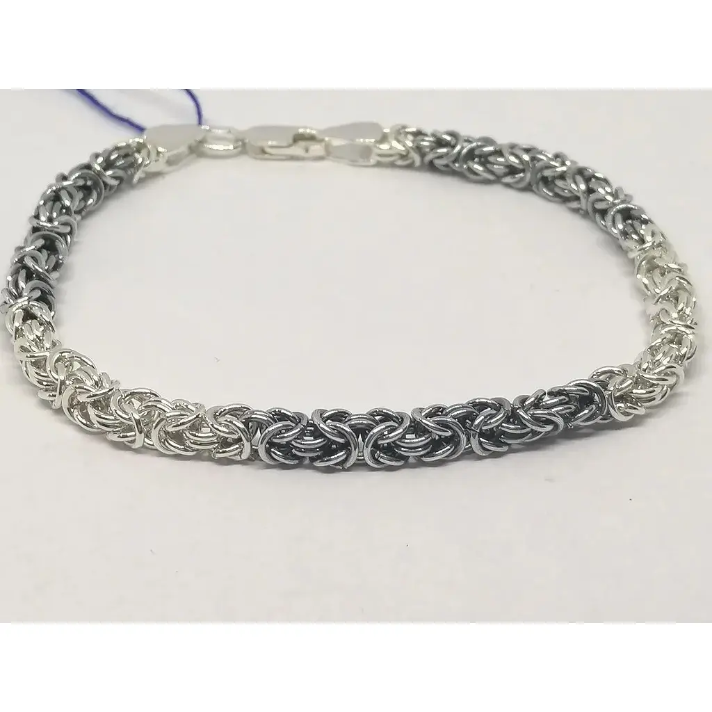 Срібний браслет Стерлінг 9 (Фантазійне). 50181 18,5 - фото 2