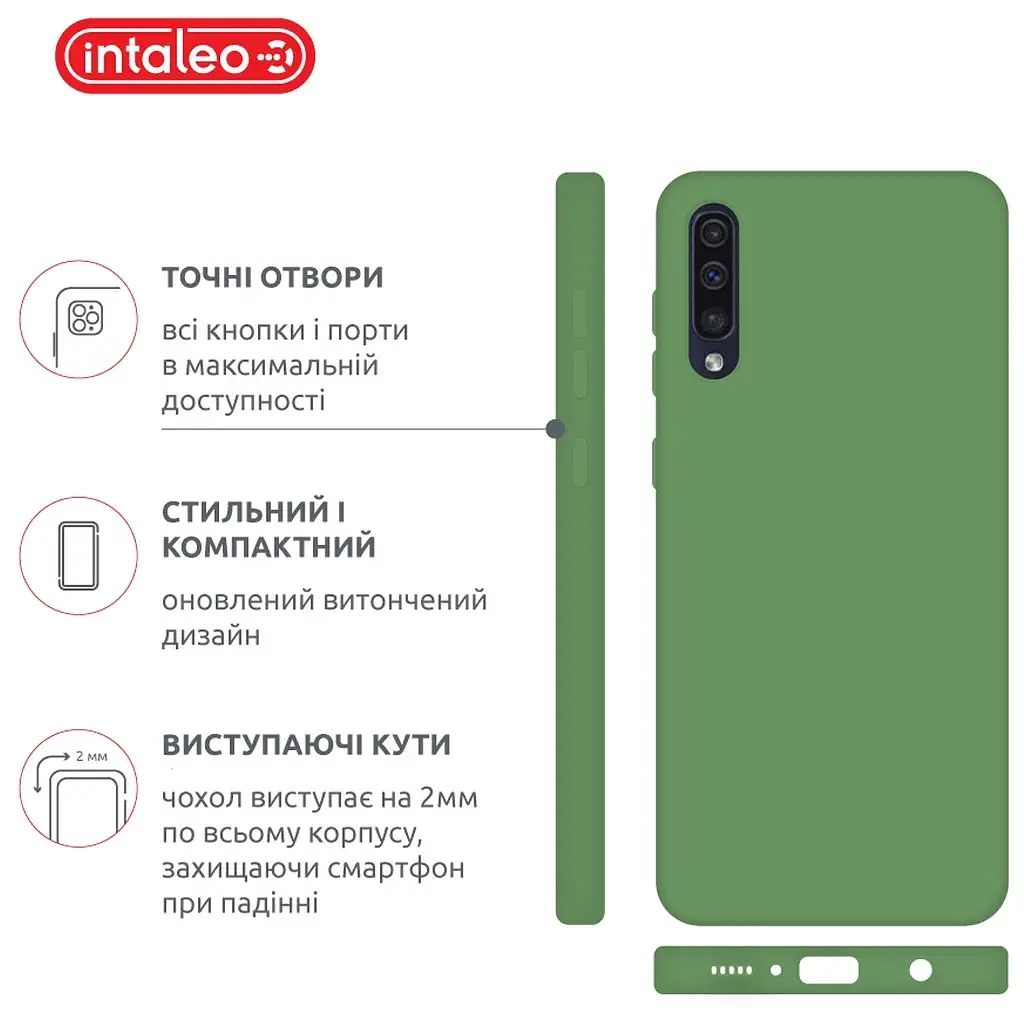 Чохол до мобільного телефона Intaleo SoftShell Samsung Galaxy A50 Green (1283126562853) - фото 4