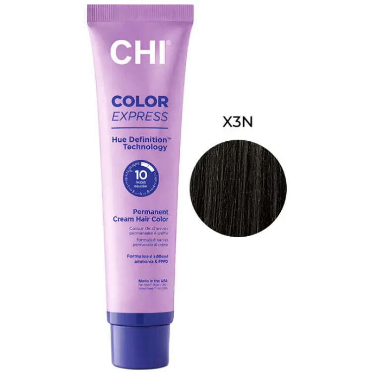Крем-фарба для волосся CHI Color Express X3N дуже темний коричневий безаміачна перманентна 85 г - фото 2