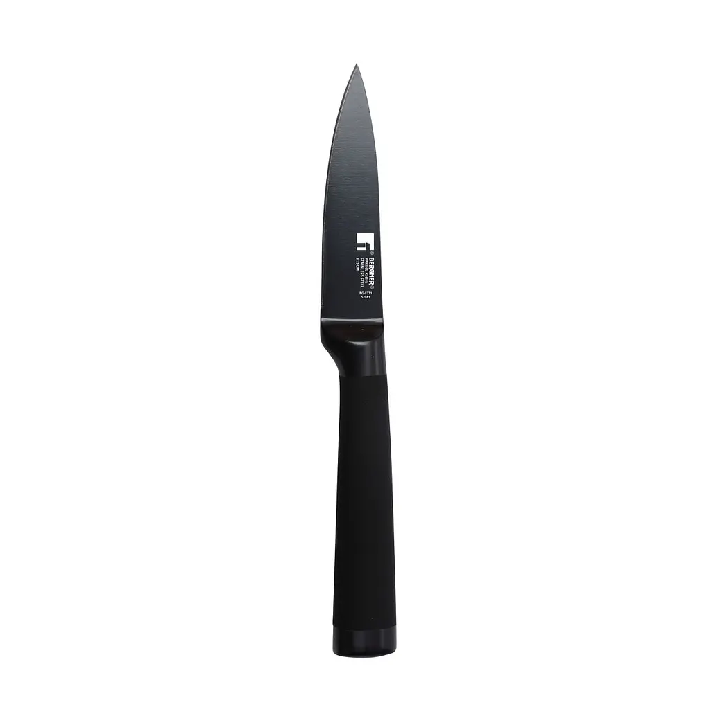 Ніж для чищення овочів Bergner Blackblade 8,75 см (BG-8771) - фото 2