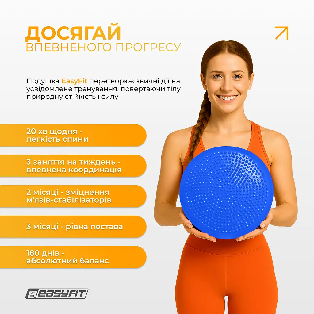 Балансувальна масажна подушка EasyFit Синій - фото 9