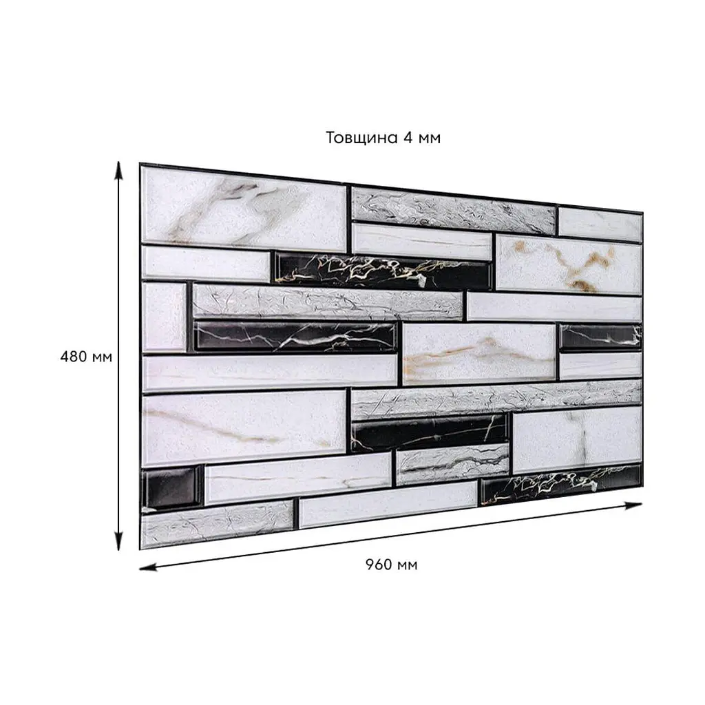 Декоративная ПВХ панель Sticker Wall 960х480х4мм SW-00001776 - фото 3