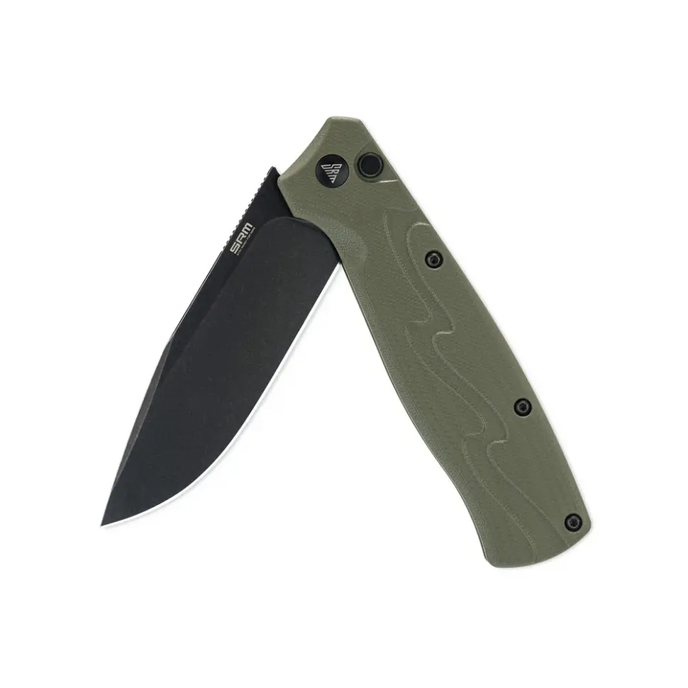 Ніж складаний туристичний SRM 221X-GP (9.2 см) 14C28N / G10 зелений - фото 2