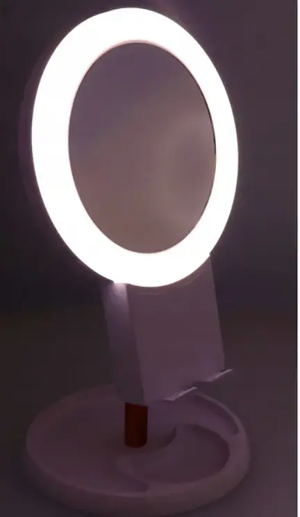 Дзеркало косметичне настільне із підставкою для телефона LED підсвіткою Bailong BL-JG-003 - фото 6