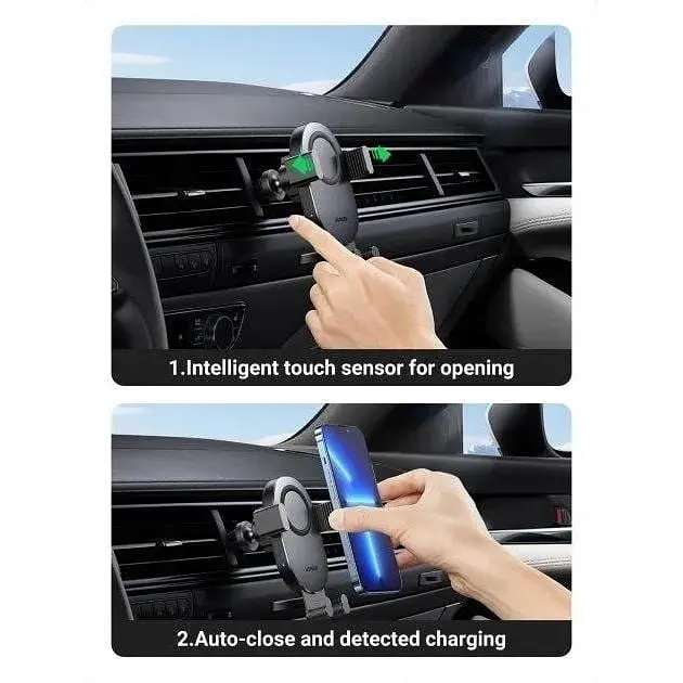 Автодержатель с беспроводной зарядкой UGREEN CD256 15W серый - фото 6