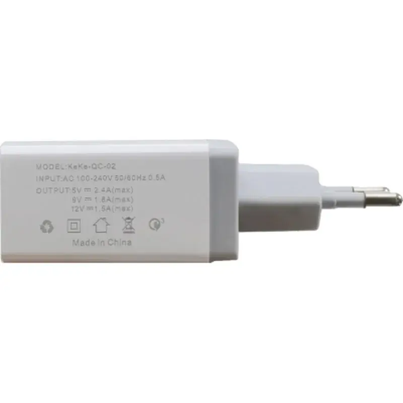 Зарядний пристрій Patron USB QC3.0 2.4A white (PN-QC3-220V-W) - фото 3