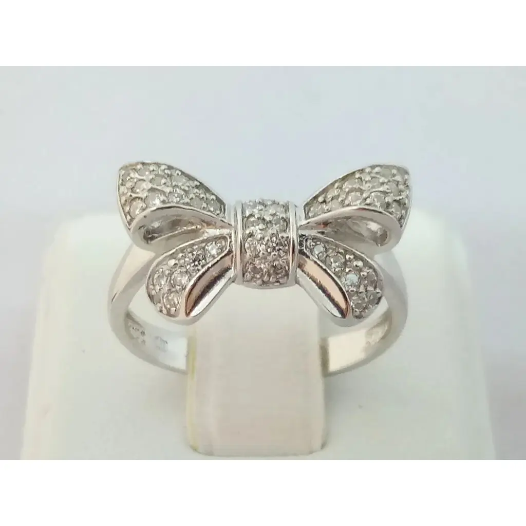 Срібне кільце Харківська ювелірна фабрика з фіанітами. 500146-Р 16,5 17,5 - фото 2