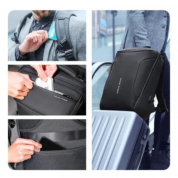 Рюкзак міський Mark Ryden 9031YSJ 28л для ноутбука до 17.3" і USB-портом Black (17581) - фото 7