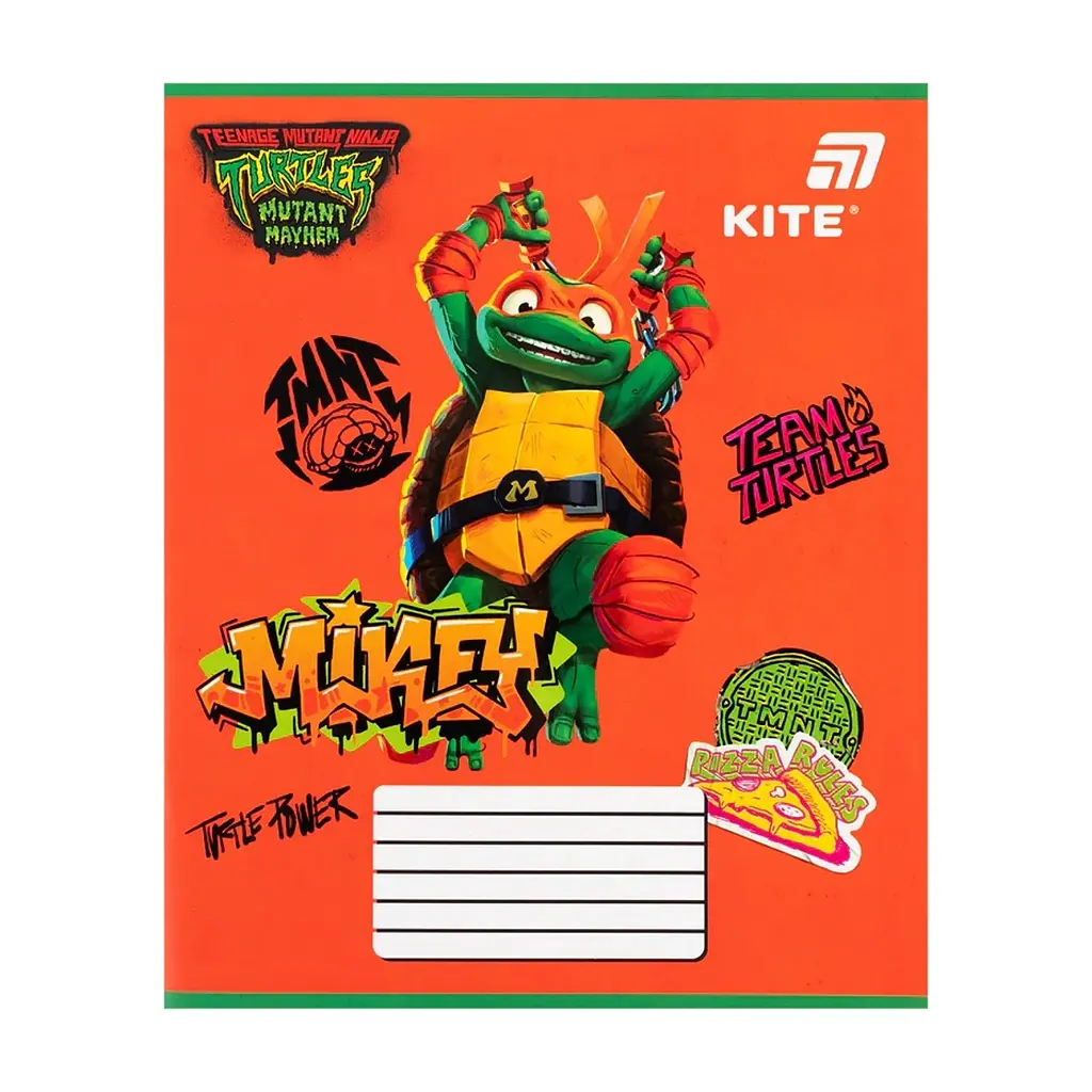 Зошит Kite Ninjia Turtles, 12 аркушів, коса лінія (NT26-235), в асортименті - фото 9
