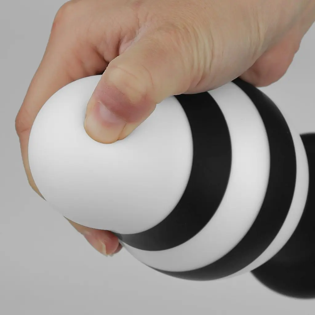 Анальна пробка LoveToy X-Missioner 17 см (чорно-білий) - фото 10