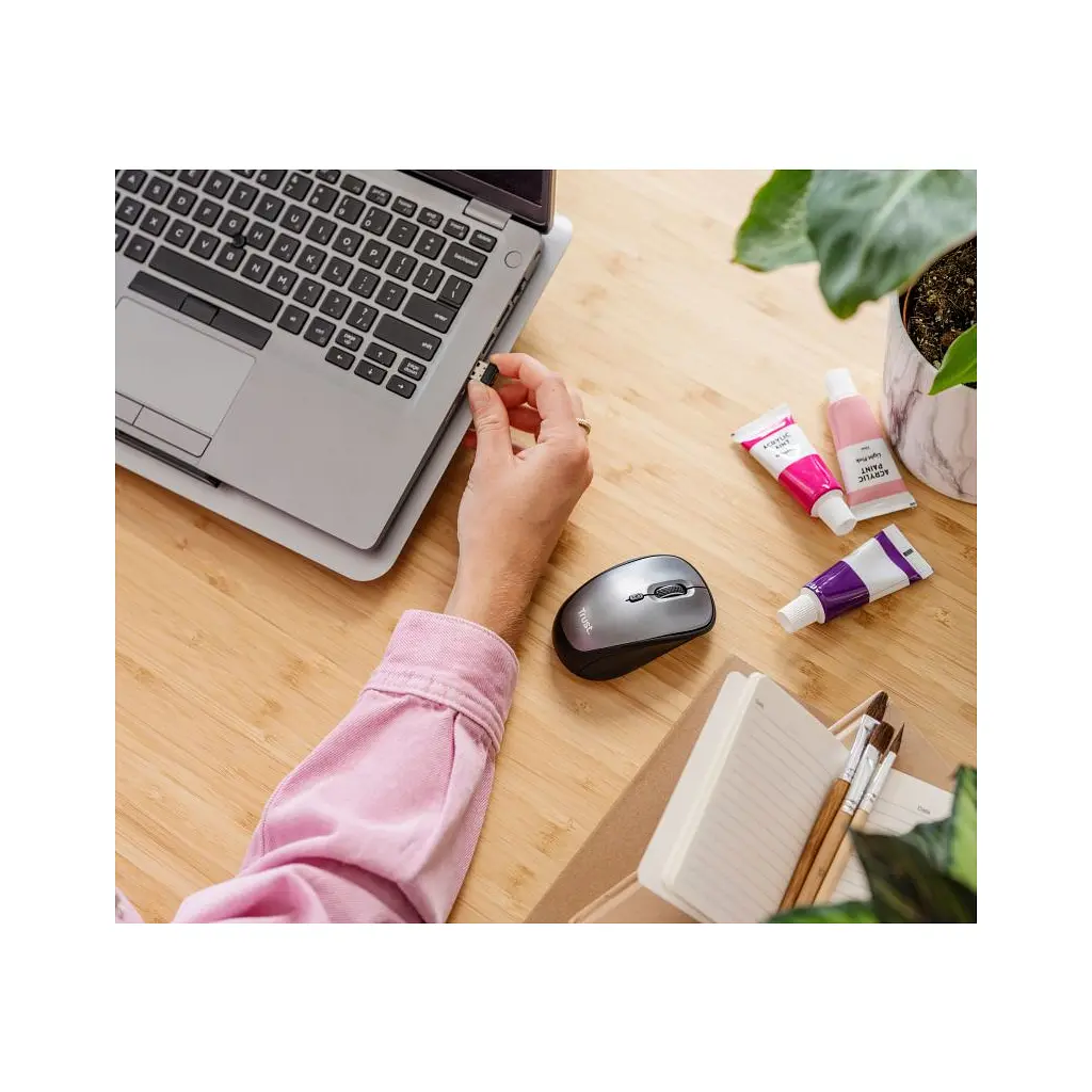 Мышка Trust Yvi+ Silent Eco Wireless Black (24549) - фото 10