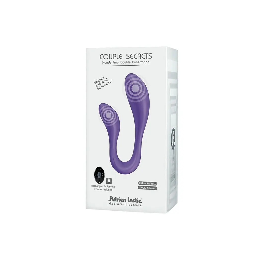 Вібратор для пар Adrien Lastic Couple Secrets II з пультом LRS, два мотори, універсальний - фото 6