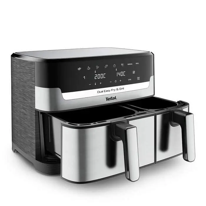 Двофритюрниця TEFAL Easy Fry&Gril EY905D10, 2.4кг, 8.3л, 2700Вт, чорно-сріблястий - фото 3