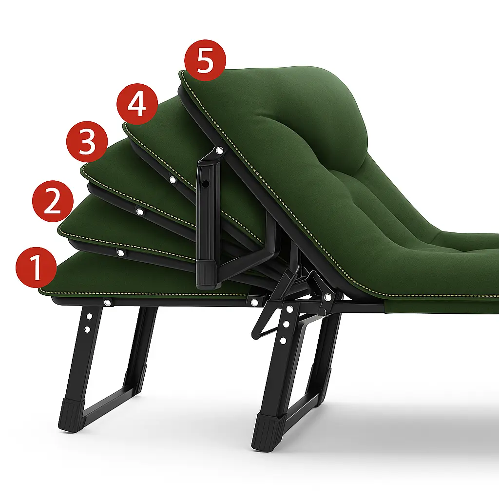 Раскладная кровать со встроенным матрасом Leobro Green (LB-FB-S1-GRN) - фото 2