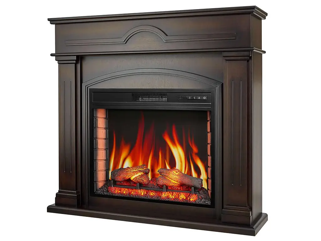 Камінокомплект ArtiFlame DECEMBER AF28S МАХАГОН КОРИЧНЕВИЙ АНТИК (зі звуком) - фото 3