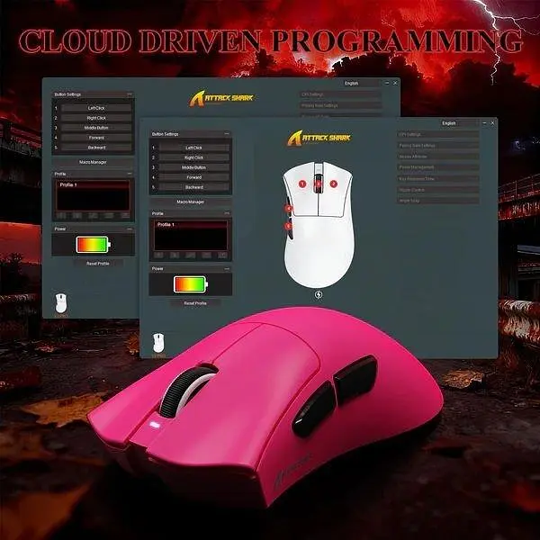 Миша Attack Shark V3 Pro Wireless (AS-6972792472560-P) Pink (G-000004414) - фото 4